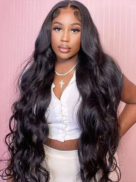 38 40 Inches Long Wig Pre Plucked 13x4 Transparent Lace Frontal Wig Glueless Wigs