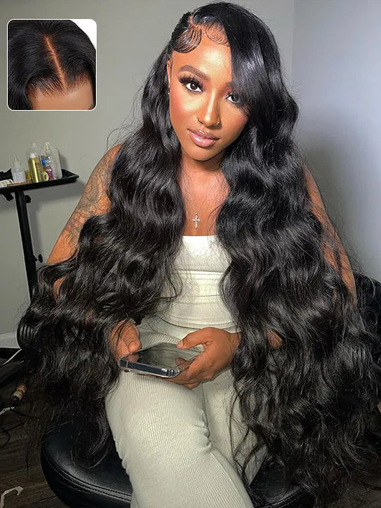 40 Inch Long Body Wave Wig Mermaid Hair 13x4 HD Lace Frontal Pull & Go Human Hair Wigs