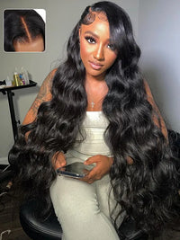 40 Inch Long Body Wave Wig Mermaid Hair 13x4 HD Lace Frontal Pull & Go Human Hair Wigs