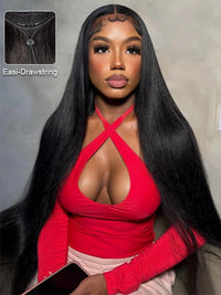 40 Inch 13x4 HD Lace Wig Bone Straight Long Human Hair Wigs Pull&Go Glueless Wig
