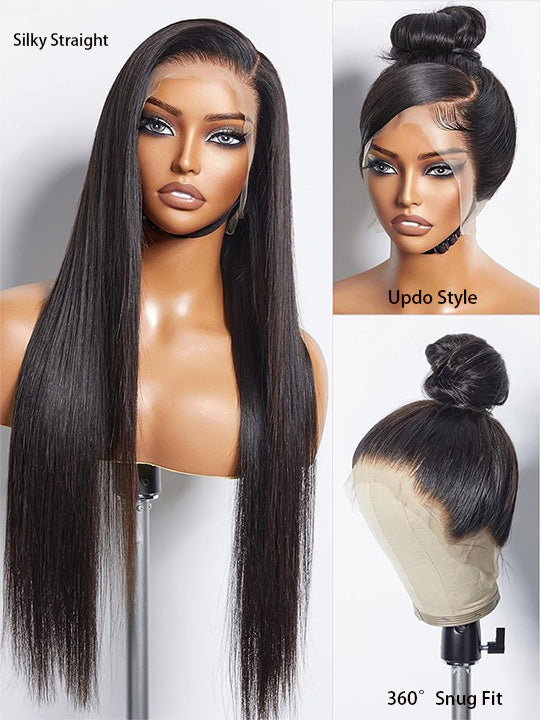 [85% Off] Beginner Friendly Invisi Drawstring 360 Lace Wig Bone Straight Hair Wigs