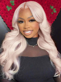Kisslove 360 Lace Frontal Wig #60 Platinum Ash Blonde White Color Wig With Snug Fit Invisi Drawstring Cap