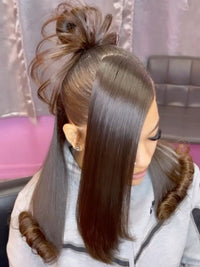 Kisslove Pre-Everything Chocolate Brown Wig 360 Lace Wig Straight Human Hair Wigs