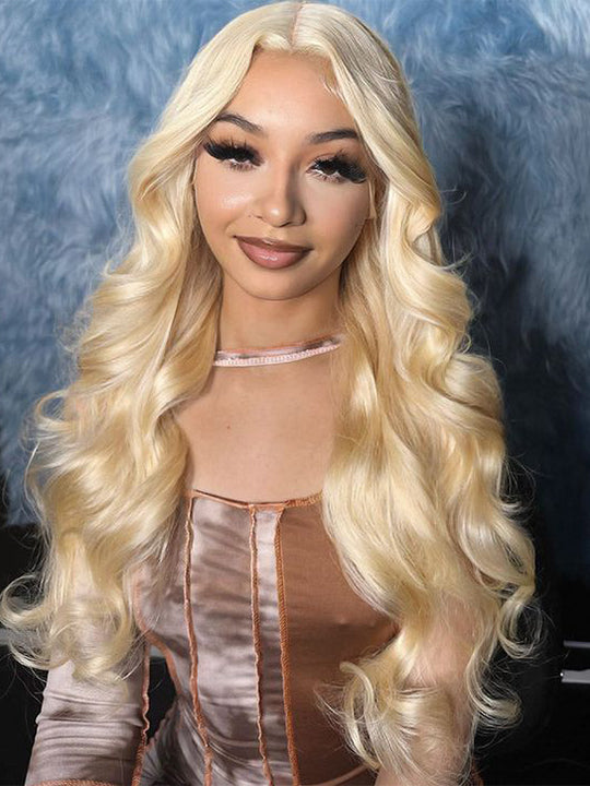 5*5 6*6 HD Lace Wigs 613 Blonde Hair 3D Body Wave Brazilian Virgin Human Hair Wigs