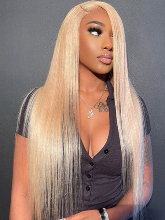 5*5 HD Lace Wigs 613 Blonde Hair Straight Brazilian Virgin Human Hair Wigs