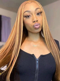 P4/27 Highlight Wig 5*5 HD Lace Wig Brazilian Straight Virgin Human Hair Wigs