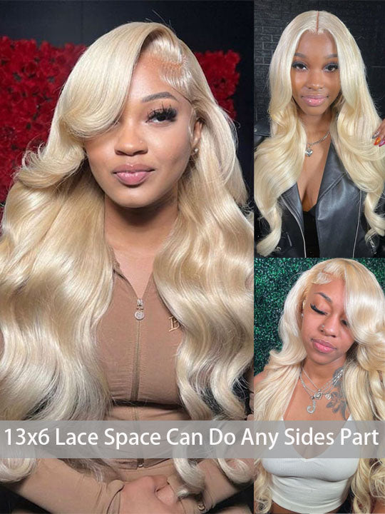 13x6 Lace Wig 613 Honey Blonde Hair 3D Body Wave Human Hair Wigs