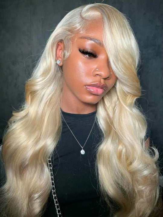 613 Honey Blonde Bundles With Closure Body Wave Virgin Human Hair Weaves