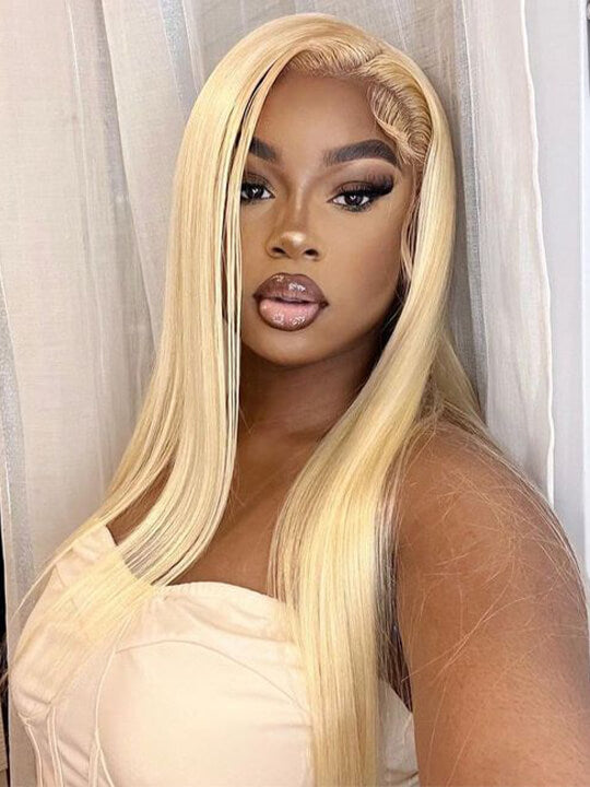 613 Honey Blonde Wig 13x4 HD Lace Front Human Hair Wigs Brazilian Straight Hair