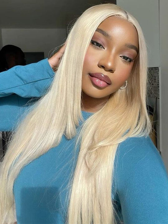 Pre Layered 613 Blonde Wig 13x4 HD Lace Front Human Hair Wigs Brazilian Straight Hair