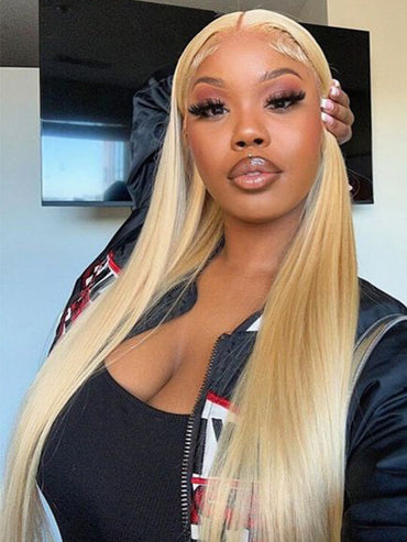 613 Honey Blonde Wig 13x4 HD Lace Front Human Hair Wigs Brazilian Straight Hair