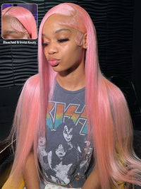 Blonde Wig Barbie Pink/Purple/Silver Grey Straight Hair 13x4 Lace Front Wig Colored Wigs