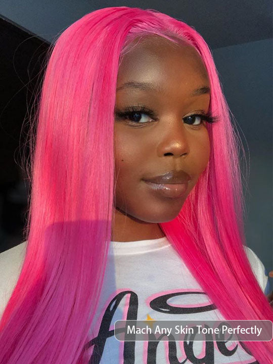 Blonde Wig Barbie Pink/Purple/Silver Grey Straight Hair 13x4 Lace Front Wig Colored Wigs