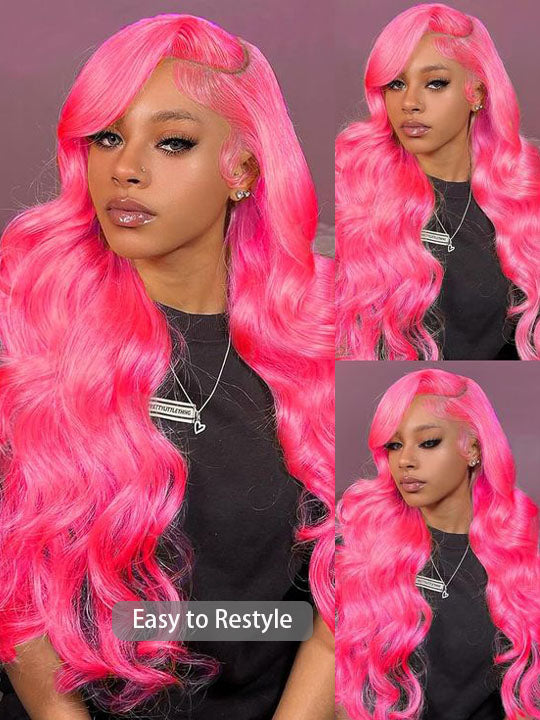 Blonde Wig Barbie Pink/Purple/Silver Grey Straight Hair 13x4 Lace Front Wig Colored Wigs