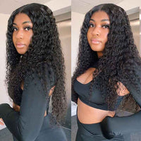 Kinky Curly Hair 13x4 Lace Frontal Wig Pre Plucked Natural Hairline Curly Hairstyles
