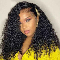 Kinky Curly Hair 13x4 Lace Frontal Wig Pre Plucked Natural Hairline Curly Hairstyles