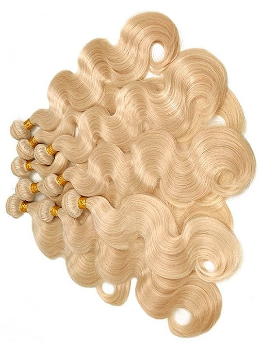 Ash Blonde Bundles With 5x5 13x4 Lace Frontal Closure Body Wave Human Hair