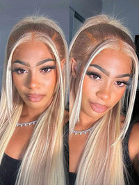 [Wear & Go] Pre-Everything Blonde Balayage Highlights 5x5 Lace Wig Straight Human Hair Wigs