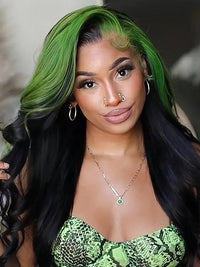 Skunk Stripe Hair Blonde/Brown/Pink Highlights Wig 3D Body Wave 13x4 HD Lace Wigs