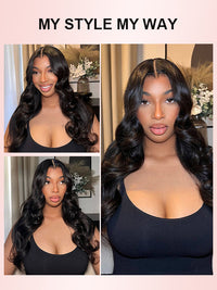 Body Wave 4*4 Transparent HD Lace Closure Wig Glueless Lace Front Human Hair Wigs