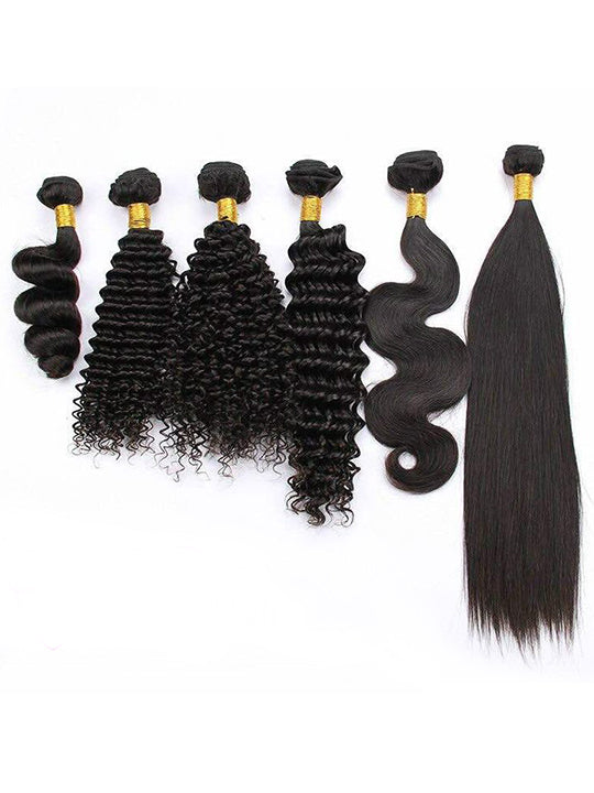 Human Hair Extension Bundle Deals Grade 10A Brazilian Virgin Human Hair Weaves
