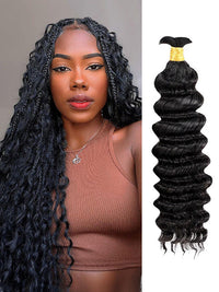 Brazilian Bulk Hair For Braiding Human Hair Deep Wave Braids Human Hair Extension No Weft