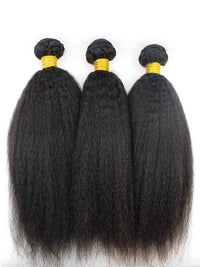 Kisslove Hair Brazilian Kinky Straight Virgin Human Hair Bundles For Sew In 100% Human Hair Extensions