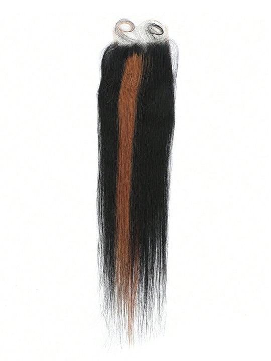Brown Balayage Bundles With 5x5 13x4 Lace Frontal Closure Straight Human Hair