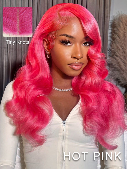Barbie Pink Color Wig Pre Plucked 3D Body Wave 13x4 Lace Front Human Hair Wigs