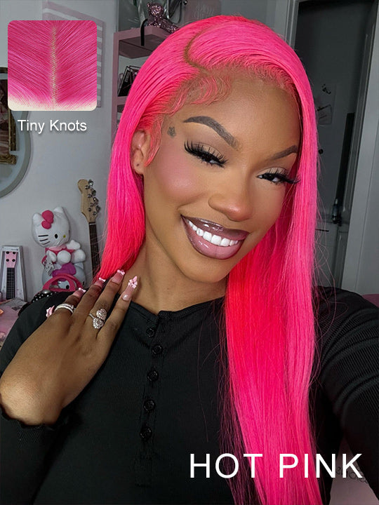 Blonde Wig Barbie Pink/Purple/Silver Grey Straight Hair 13x4 Lace Front Wig Colored Wigs