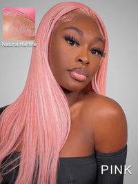 Blonde Wig Barbie Pink/Purple/Silver Grey Straight Hair 13x4 Lace Front Wig Colored Wigs