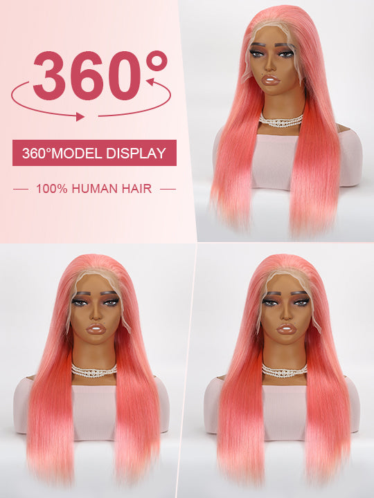 Blonde Wig Barbie Pink/Purple/Silver Grey Straight Hair 13x4 Lace Front Wig Colored Wigs