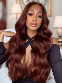 [Wear & Go] Breathable Air Wig Reddish Brown 5x5 13x4 Lace Front Human Hair Wigs