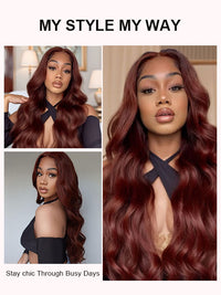 [Wear & Go] Breathable Air Wig Reddish Brown 5x5 13x4 Lace Front Human Hair Wigs