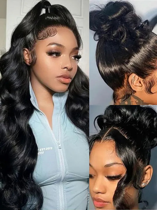 Full Lace Wig Body Wave Brazilian Human Hair Wigs Pre Plucked Real Scalp Invisi-Drawstring Cap