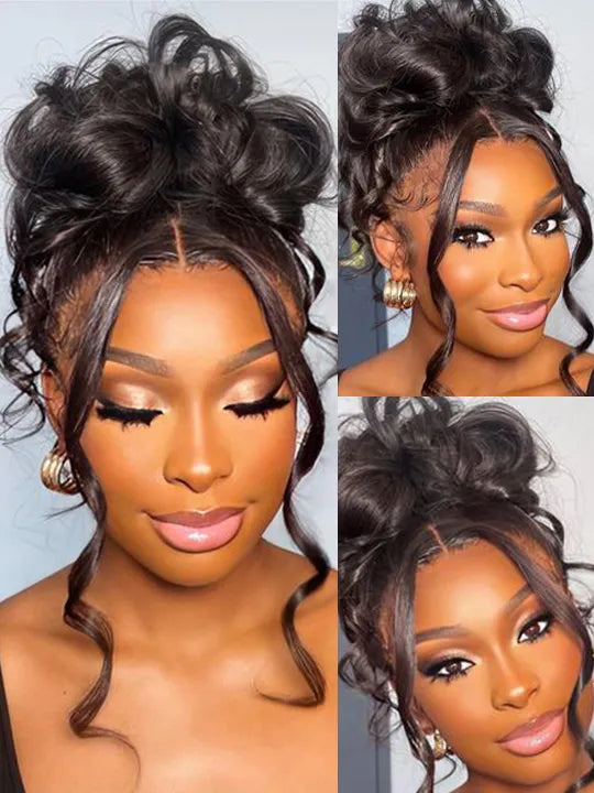 Full Lace Wig Body Wave Brazilian Human Hair Wigs Pre Plucked Real Scalp Invisi-Drawstring Cap