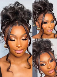 Full Lace Wig Body Wave Brazilian Human Hair Wigs Pre Plucked Real Scalp Invisi-Drawstring Cap