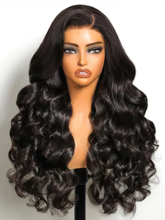Full Lace Wig Body Wave Brazilian Human Hair Wigs Pre Plucked Real Scalp Invisi-Drawstring Cap