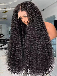 13x6 Lace Frontal Wig Deep Wave 36 38 40 Inch Ear to Ear Full Lace Frontal Long Human Hair Wigs