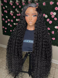 13x6 Lace Frontal Wig Deep Wave 36 38 40 Inch Ear to Ear Full Lace Frontal Long Human Hair Wigs