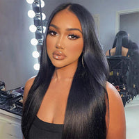 Bleached Knots 5*5 HD Lace Wig Bone Straight Hair 14A Brazilian Virgin Human Hair Wigs