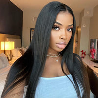 Bleached Knots 5*5 HD Lace Wig Bone Straight Hair 14A Brazilian Virgin Human Hair Wigs