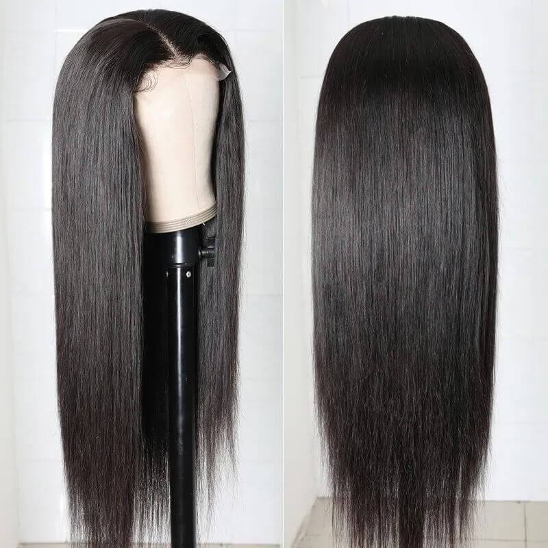 Bleached Knots 5*5 HD Lace Wig Bone Straight Hair 14A Brazilian Virgin Human Hair Wigs