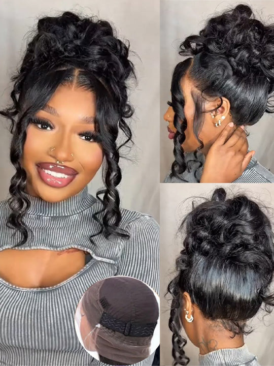 Kisslove Hair Body Wave Invisi-Drawstring 360 Lace Wig Pre Everything Glueless Lace Frontal Wigs