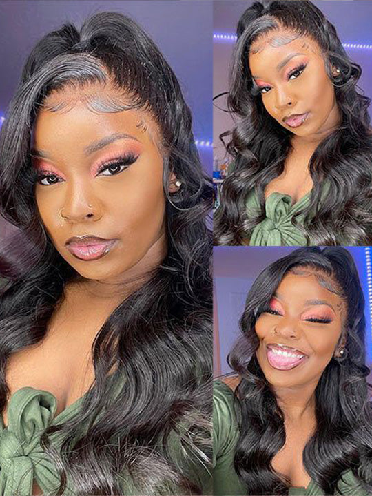 Kisslove Hair Body Wave Invisi-Drawstring 360 Lace Wig Pre Everything Glueless Lace Frontal Wigs