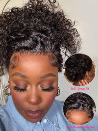 Kisslove Invisi-Drawstring Water Wave 360 Lace Frontal Wig Pre Everything Glueless Lace Wigs