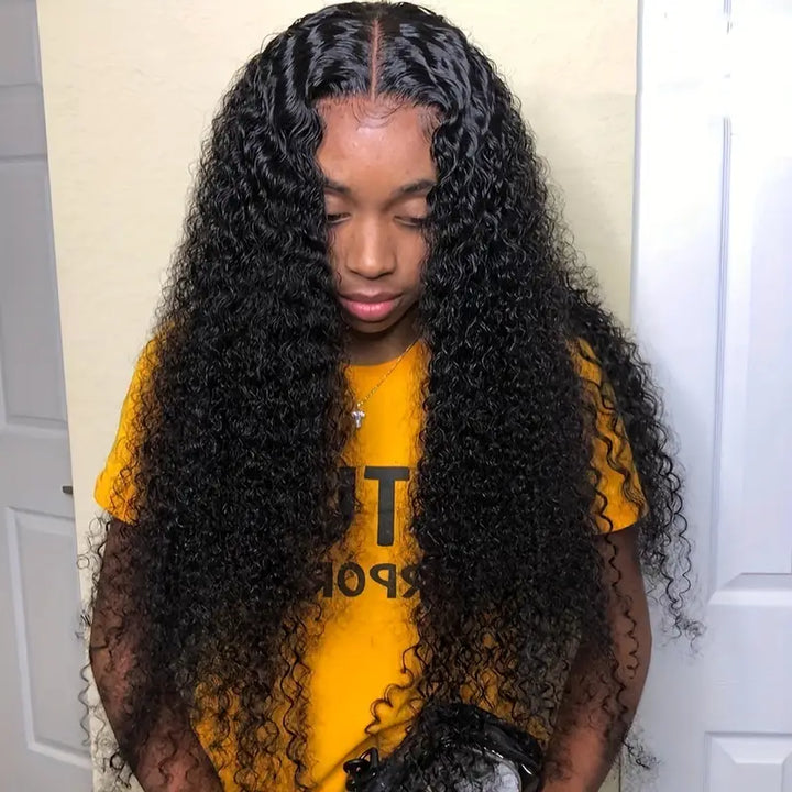 [Wear & Go] Glueless Wig Jerry Curly Hair 4x4/5x5/6x4.5 Lace Closure Wig 14A Virgin Hair