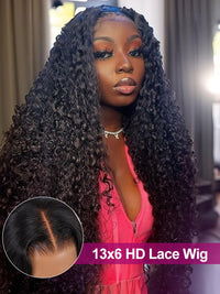 40 Inch Curly Hair 13x6 Full Lace Frontal Wig Pre Plucked Deep Curly Long Wigs for Sale