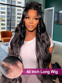 40 Inch Long Body Wave Wig Mermaid Hair 13x4 HD Lace Frontal Pull & Go Human Hair Wigs