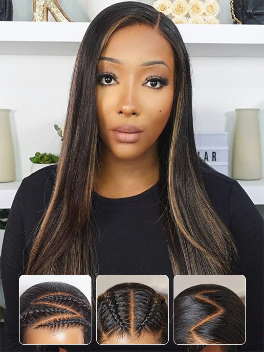 1B/30 Highlight Wig Brazilian Straight Hair Ombre 4x4/13x4/13x6 Transparent Lace Wigs